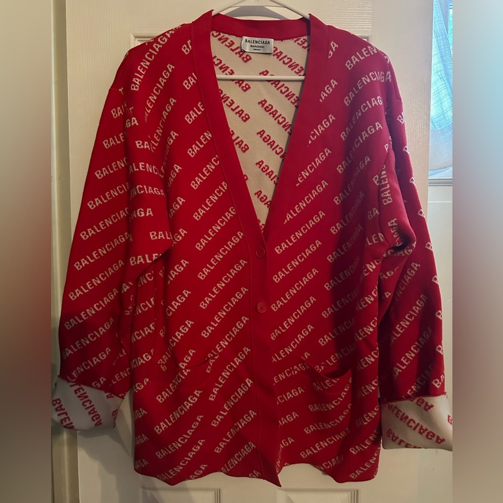 Balenciaga Logo cardigan